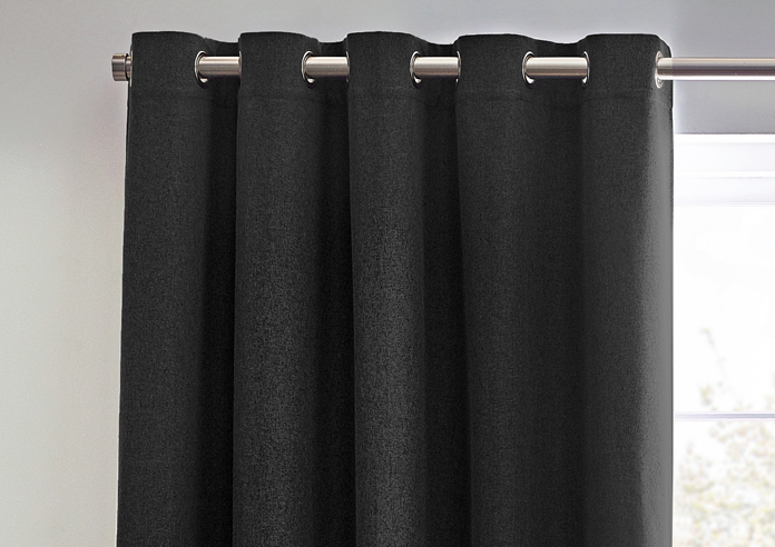 Dawn (Blackout) Eyelet, Black - Ready Made Curtains - Image 9